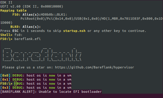 Bareflank startup