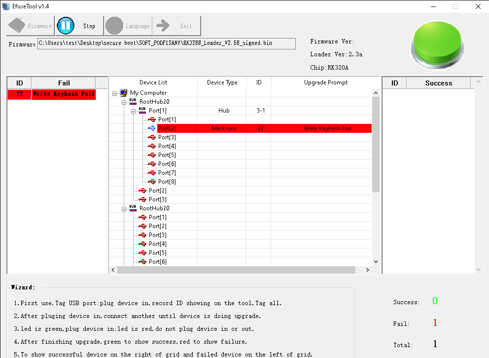 eFUSE burn fail