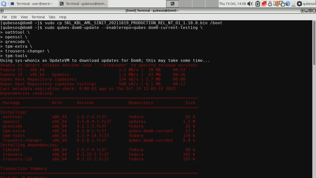 Installing dependencies 1