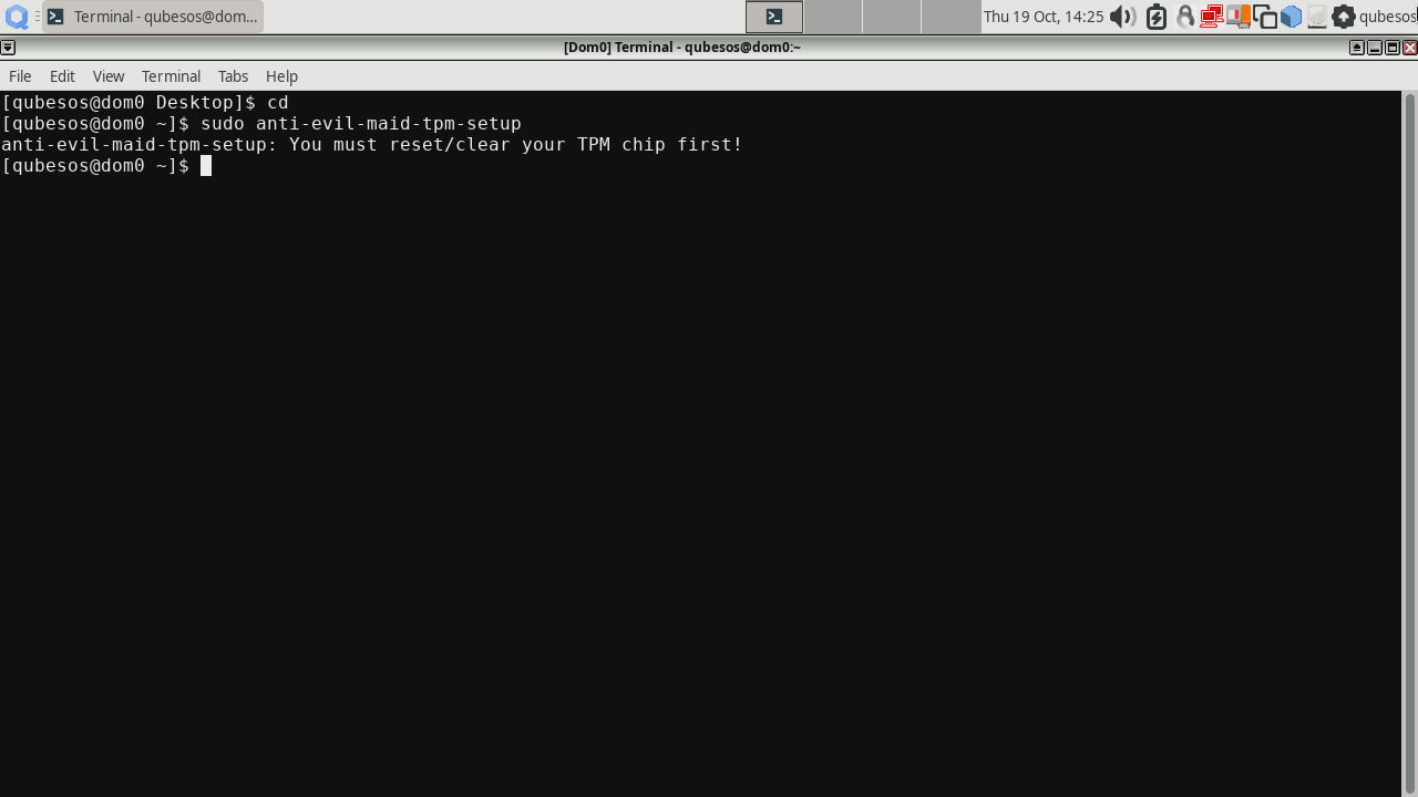 AEM TPM setup error