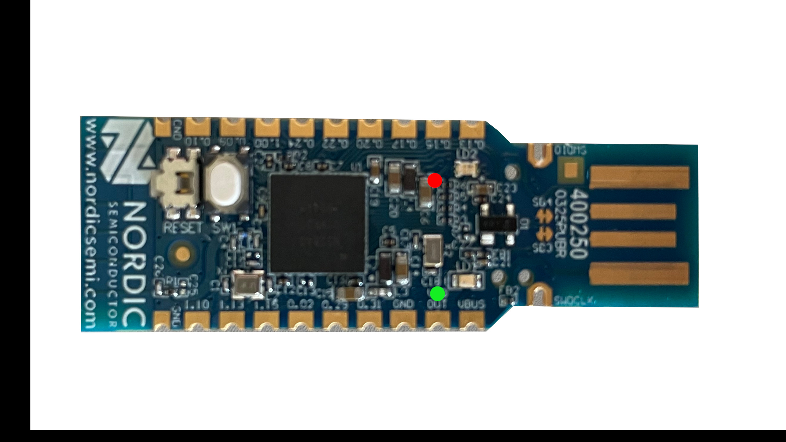 Fobnail token LEDs